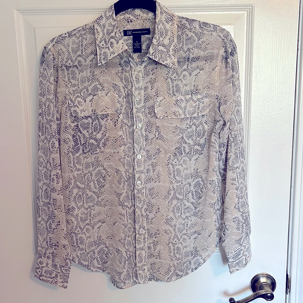 Ladies snakeskin print blouse
